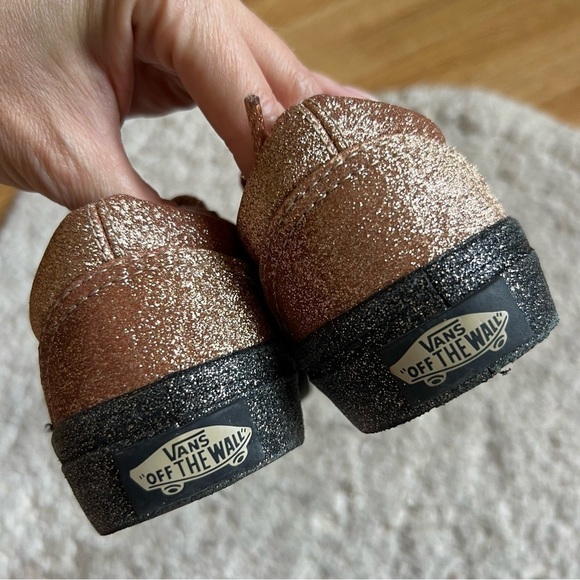 Vans: Old Skool Party Glitter Black/Gold Low Profile Lace Up Sneakers Size 11.5 - Picture 7 of 10